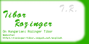 tibor rozinger business card